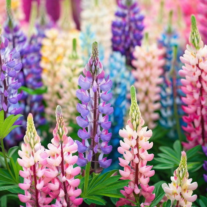 Russell Lupin Mixed Seeds Lupinus polyphyllus – Perennial Mixed Color Pollinator Garden Flower Seeds