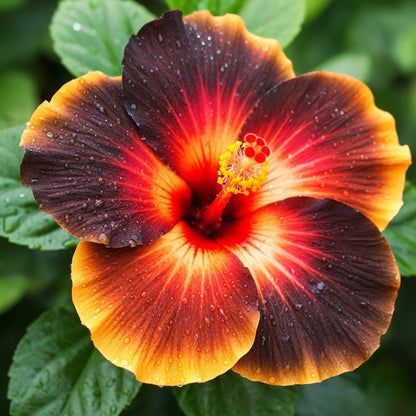 Black Rainbow Hibiscus Seeds for Tropical Flower Garden Planting