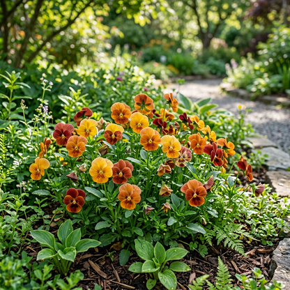 Amber Jewel Mix Viola Pansy Seeds for Planting