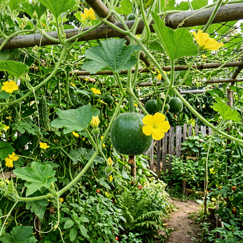 Giant Round Wax Gourd Seeds for Garden Planting