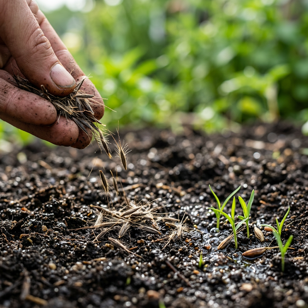 Big Bluestem Grass Seeds for Landscape Planting