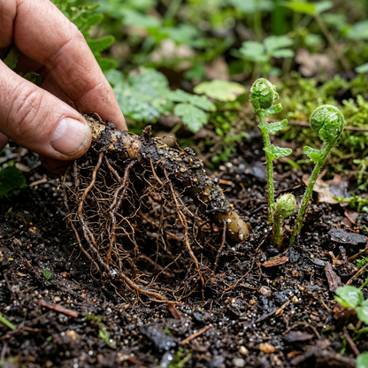 Christmas Fern Roots (Polystichum acrostichoides) – Native Fern Rhizomes