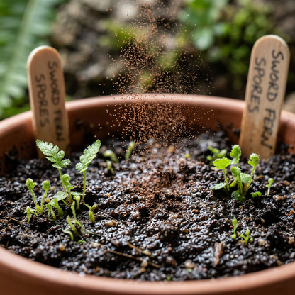 Western Sword Fern Spores for Planting