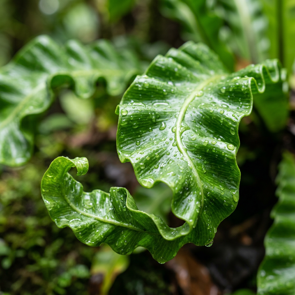 Crispy Wave Birds Nest Fern for Indoor Plant Decor
