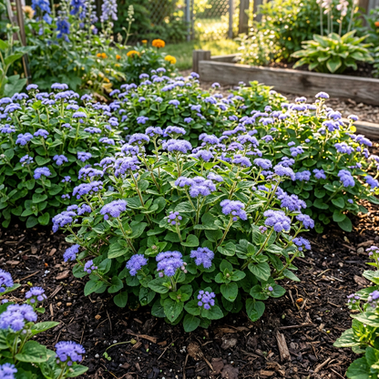Dwarf Blue Mink Ageratum Seeds for Flower Beds & Containers