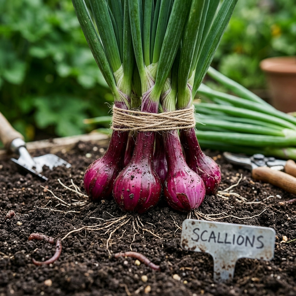 Deep Purple Scallion Onion Seeds for Garden Planting