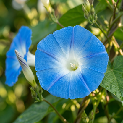 Blue White Morning Glory Seeds for Trellis & Containers