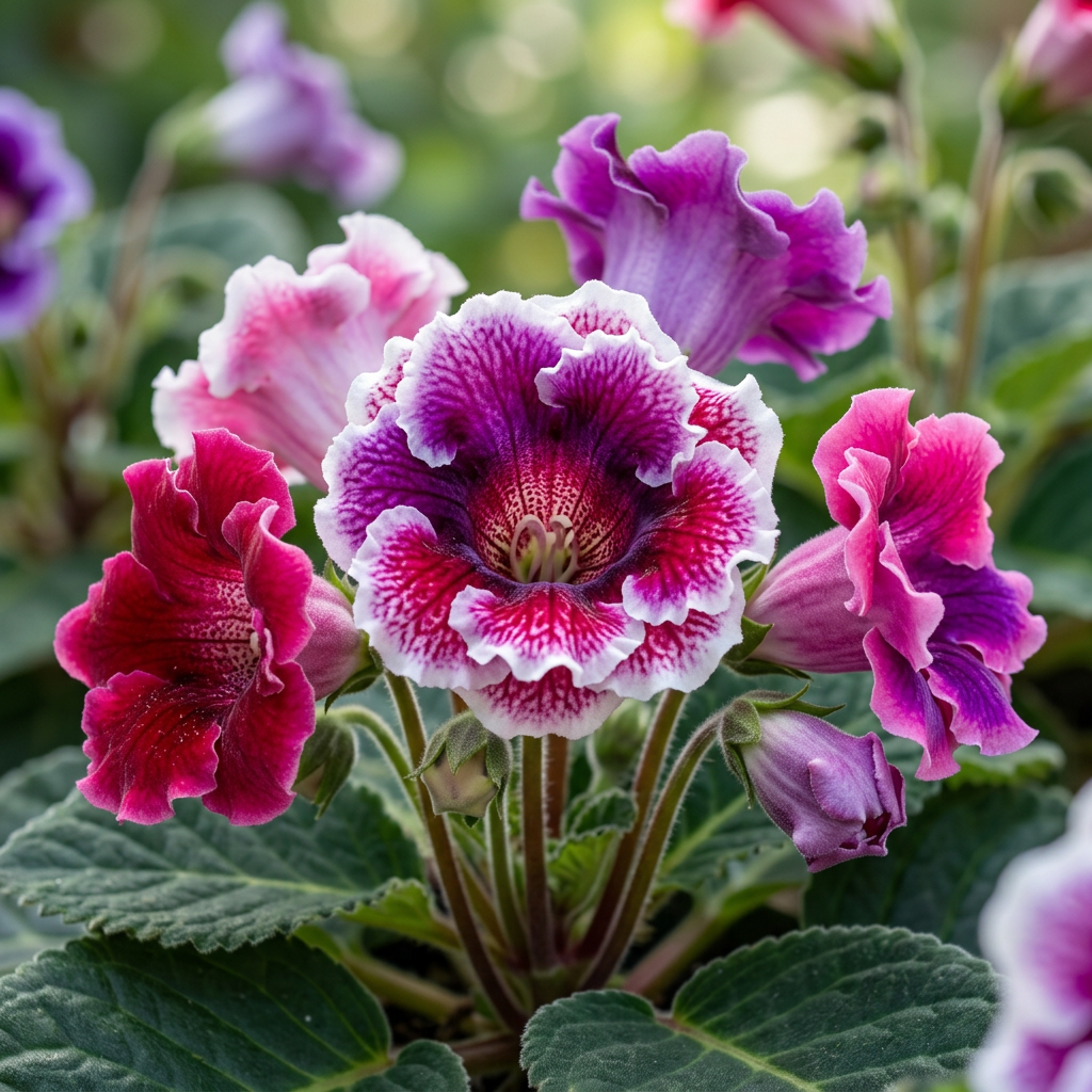 Gloxinia Brocade Flower Seeds for Shade Garden Decor