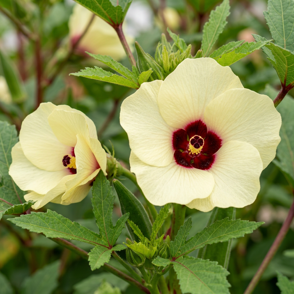 Red Burgundy Okra Seeds – Okra Seeds for Home Garden