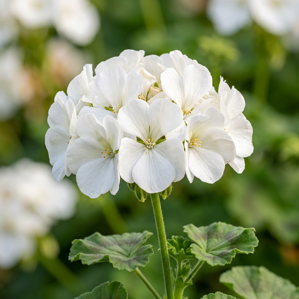 White Geranium Pelargonium Seeds - White Geranium Flower Seeds for Garden