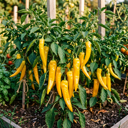 Golden Sweetness Corno Di Toro Giallo Pepper Seeds for Planting