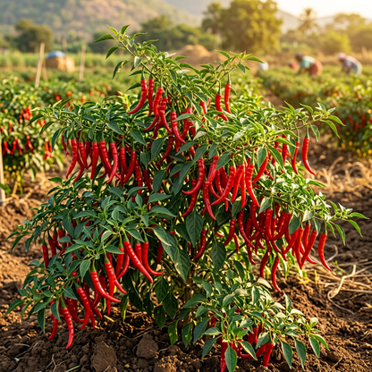 Guntur Sannam Chilli Pepper Seeds for Planting