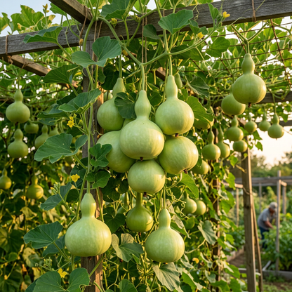 F1 Bottle Gourd Seeds – Pot Shaped Bottle Gourd Seeds for Home Garden