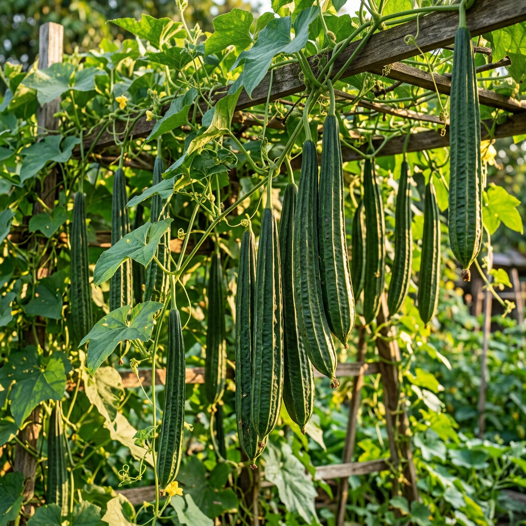 Luffa Acutangula Seeds – Ridge Gourd Seeds for Home Garden