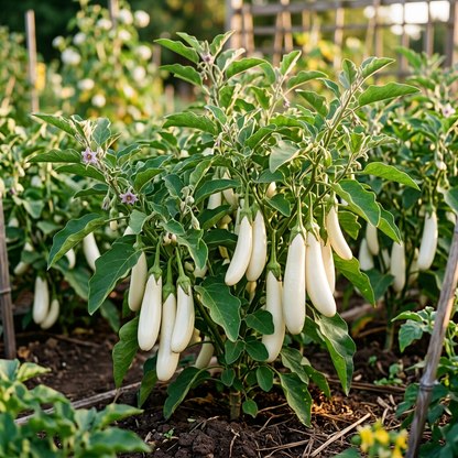 Brinjal White Long Hybrid Seeds for Planting