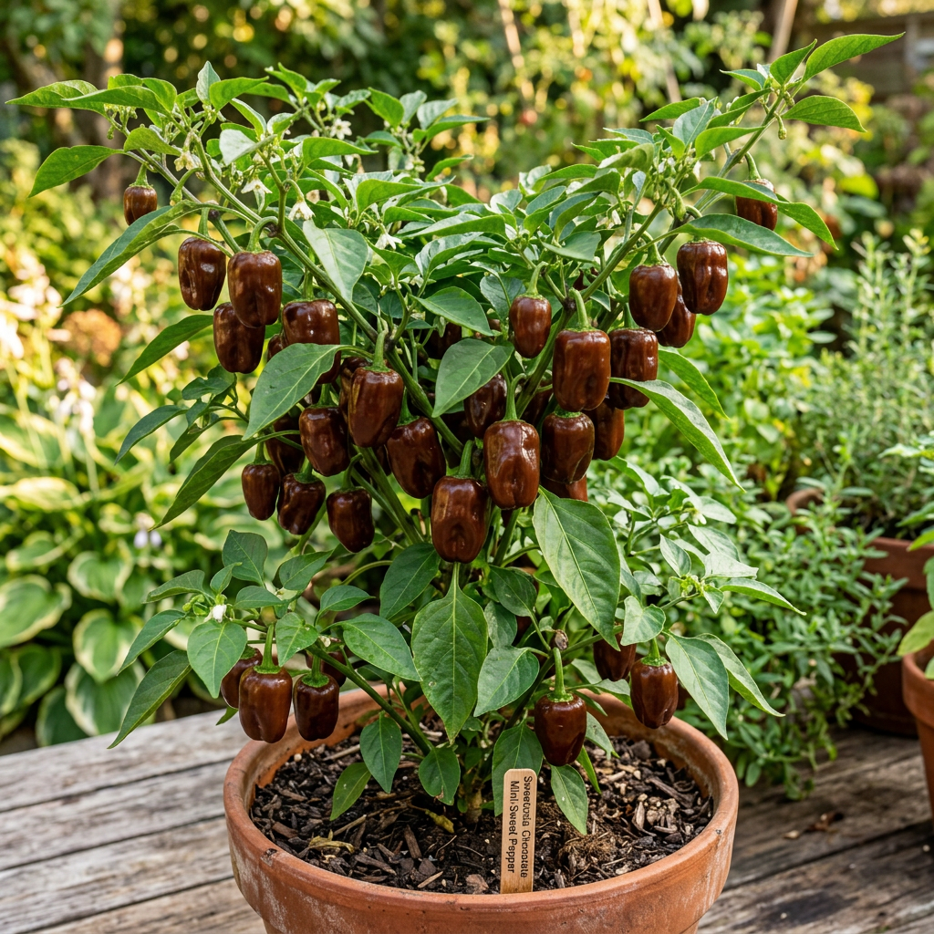 Mini Sweet Pepper Sweetonia Chocolate Seeds for Planting