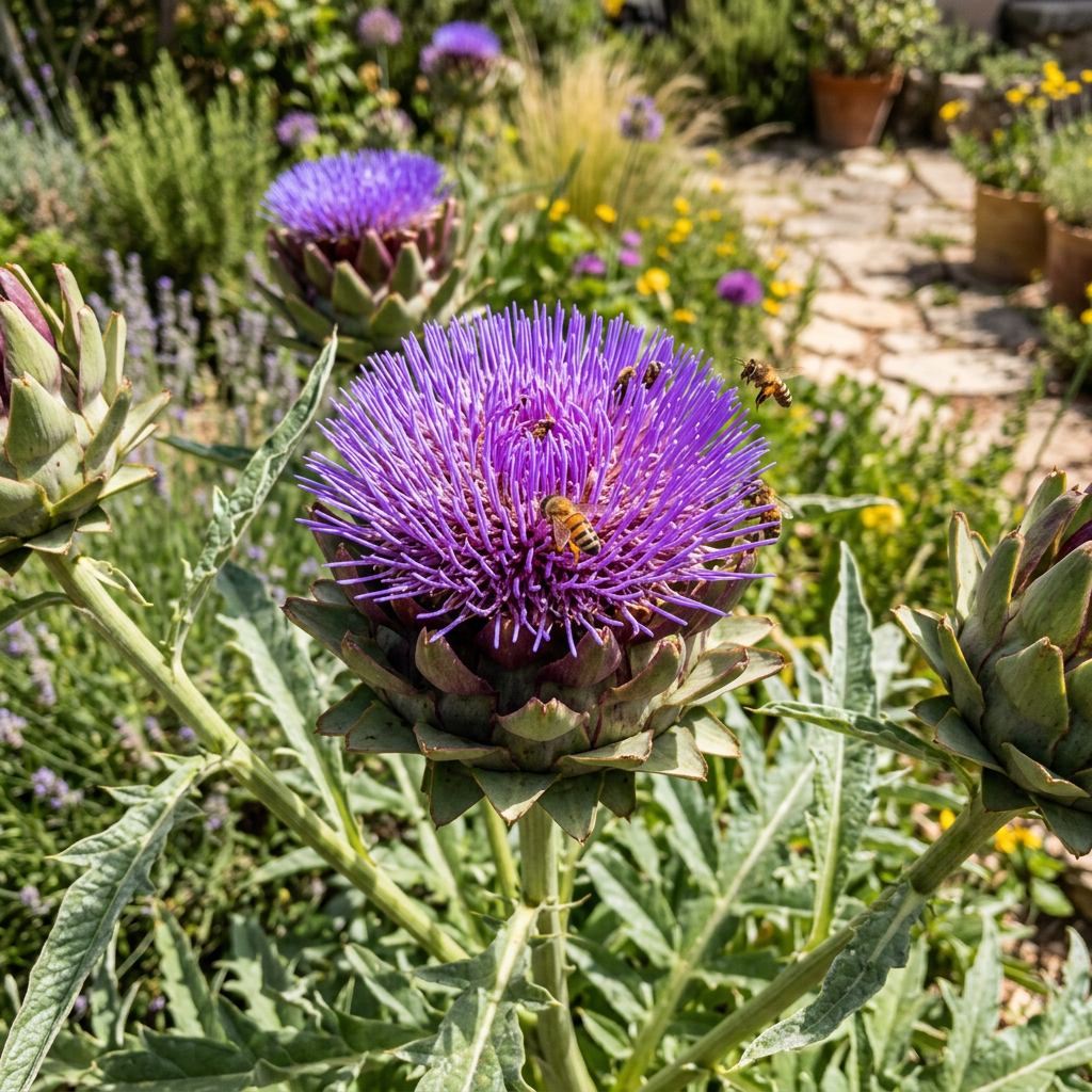 Purple Romagna Artichoke Seeds for Home Vegetable Gardens