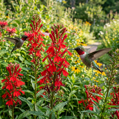 Red Cardinal Flower Lobelia Seeds for Garden Planting