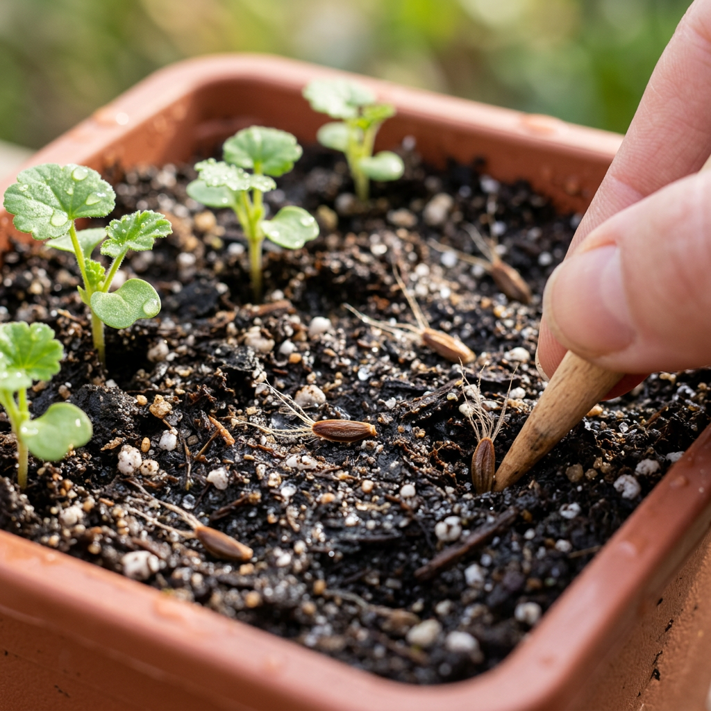 White and Peach Geranium Flower Seeds for Planting