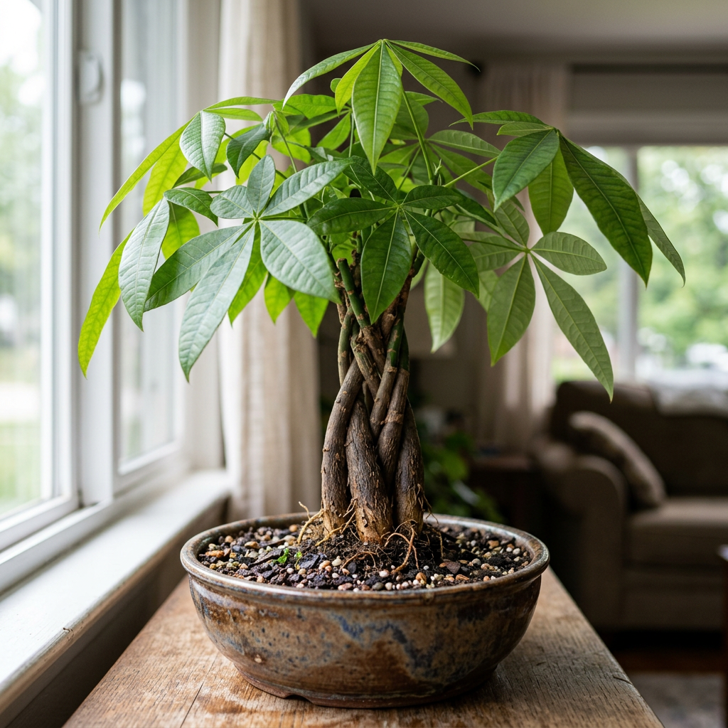 Pachira Aquatica Indoor Bonsai Live Plant