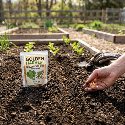 Golden Harvest Whole Mustard Seeds for Planting