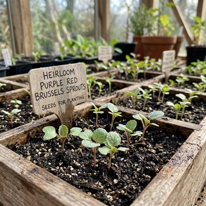 Heirloom Purple Red Brussels Sprout Seeds
