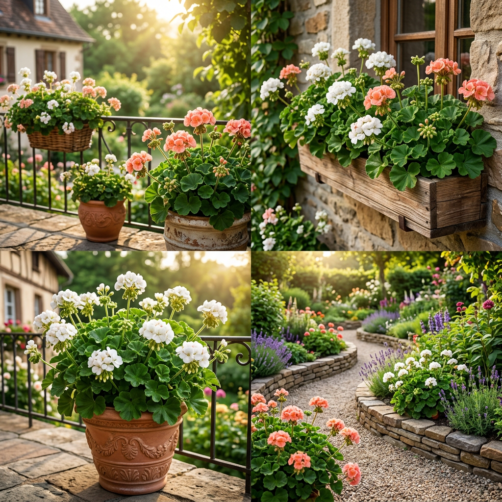 White and Peach Geranium Flower Seeds for Planting
