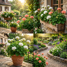 White and Peach Geranium Flower Seeds for Planting