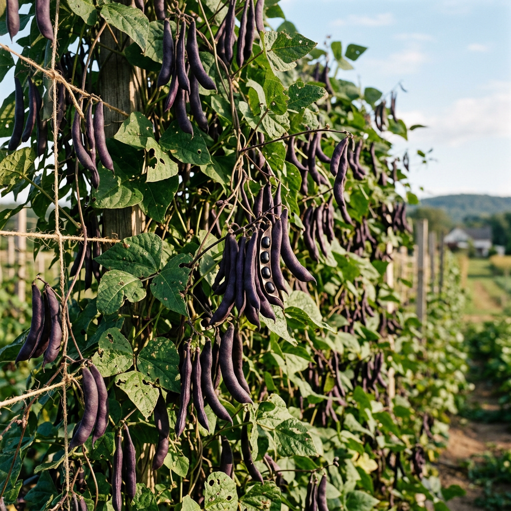 Cherokee Trail of Tears Bean Seeds (Phaseolus vulgaris) – Heirloom Black Pole Bean Seeds