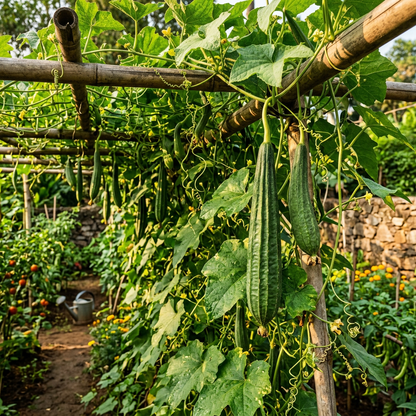 Luffa Acutangula Seeds – Ridge Gourd Seeds for Home Garden