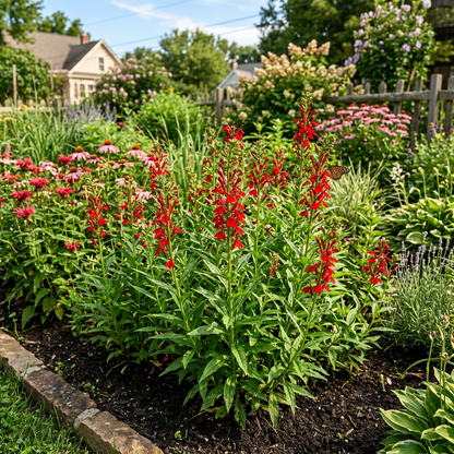 Red Cardinal Flower Lobelia Seeds for Garden Planting