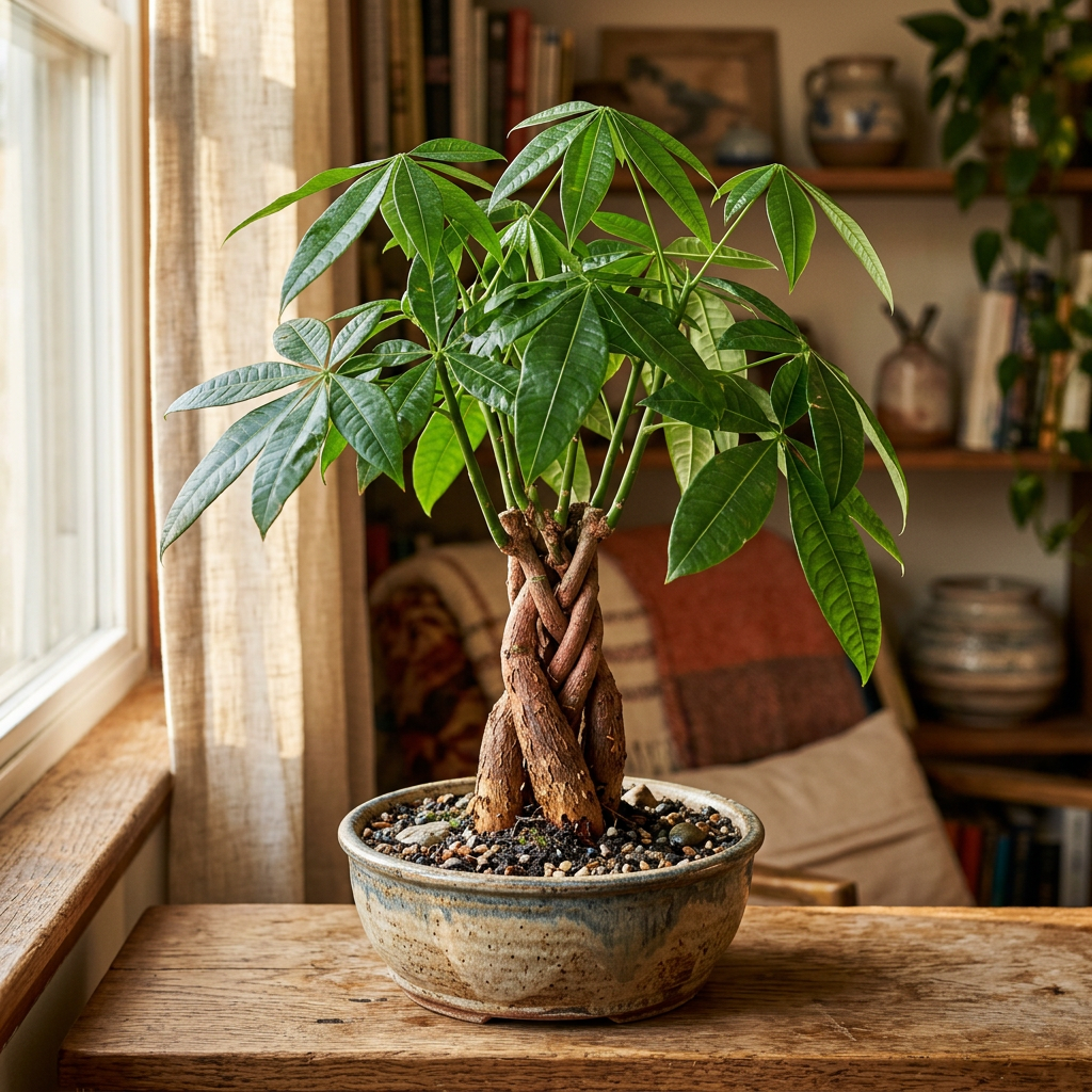 Pachira Aquatica Indoor Bonsai Live Plant