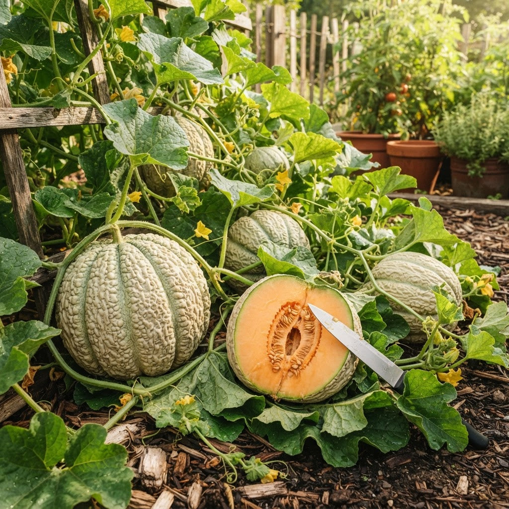 Prescott Fond Blanc Melon Seeds for Planting