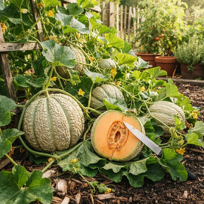 Prescott Fond Blanc Melon Seeds for Planting