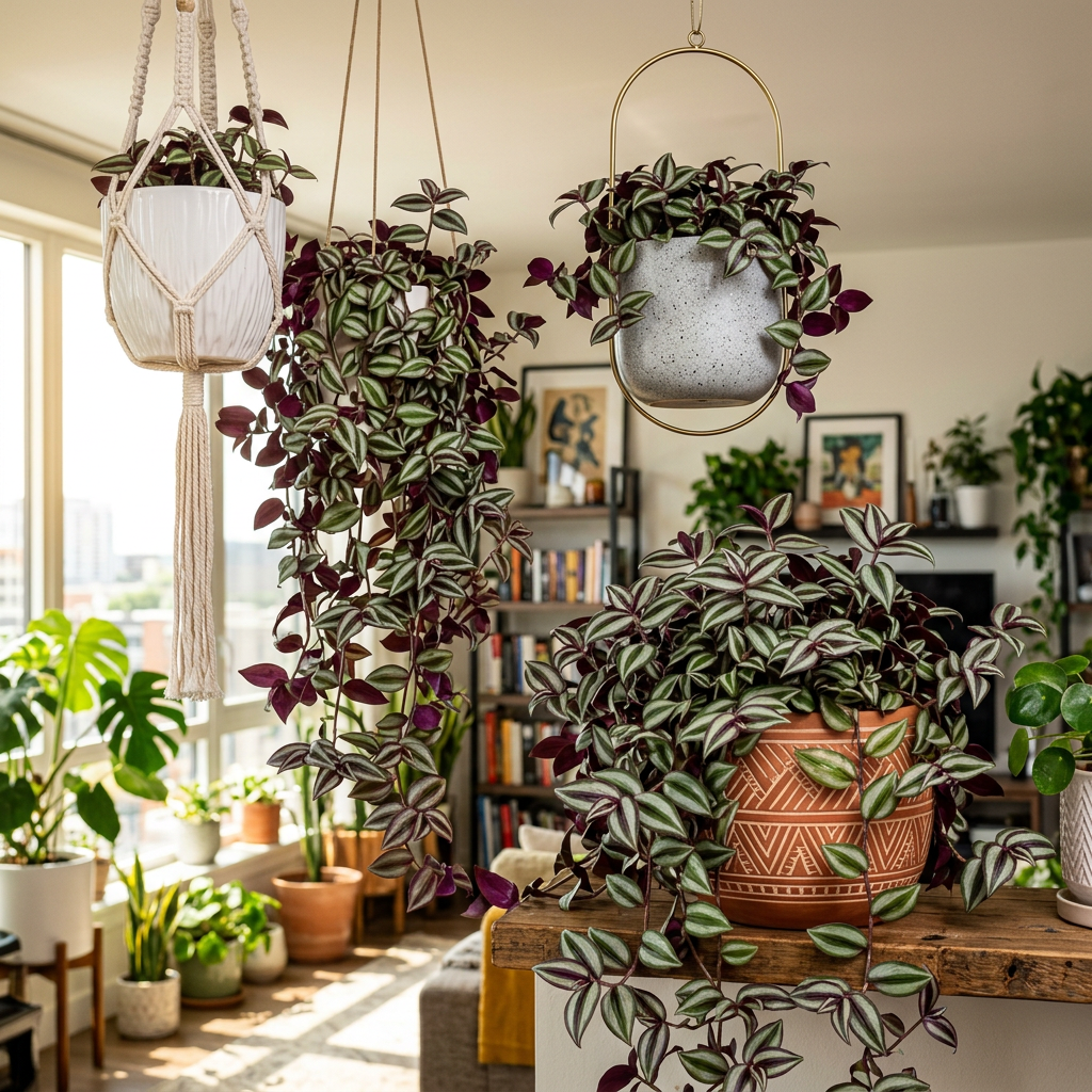 Tradescantia Zebrina Live Plant for Home and Garden