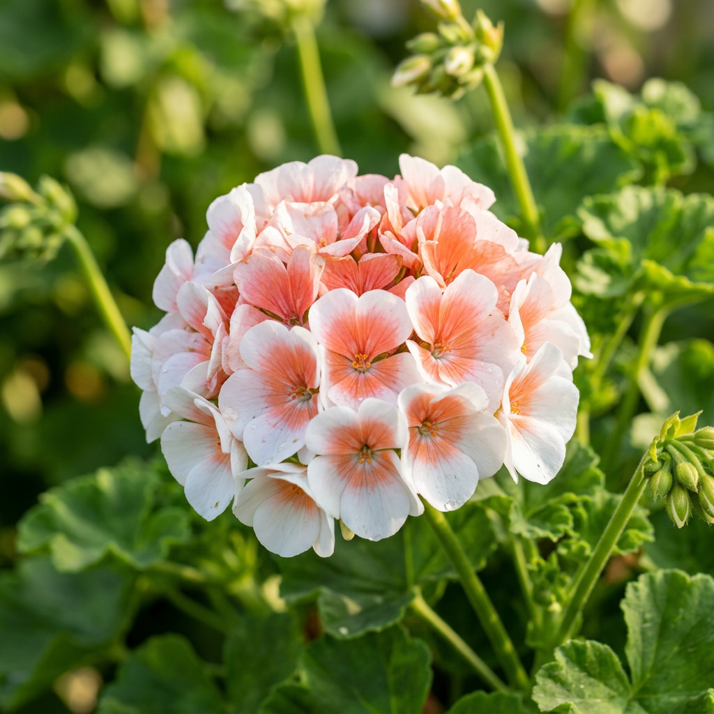 White and Peach Geranium Flower Seeds for Planting