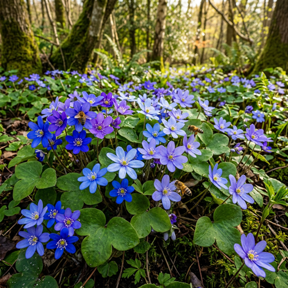 Blue Hepatica Flower Seeds for Planting