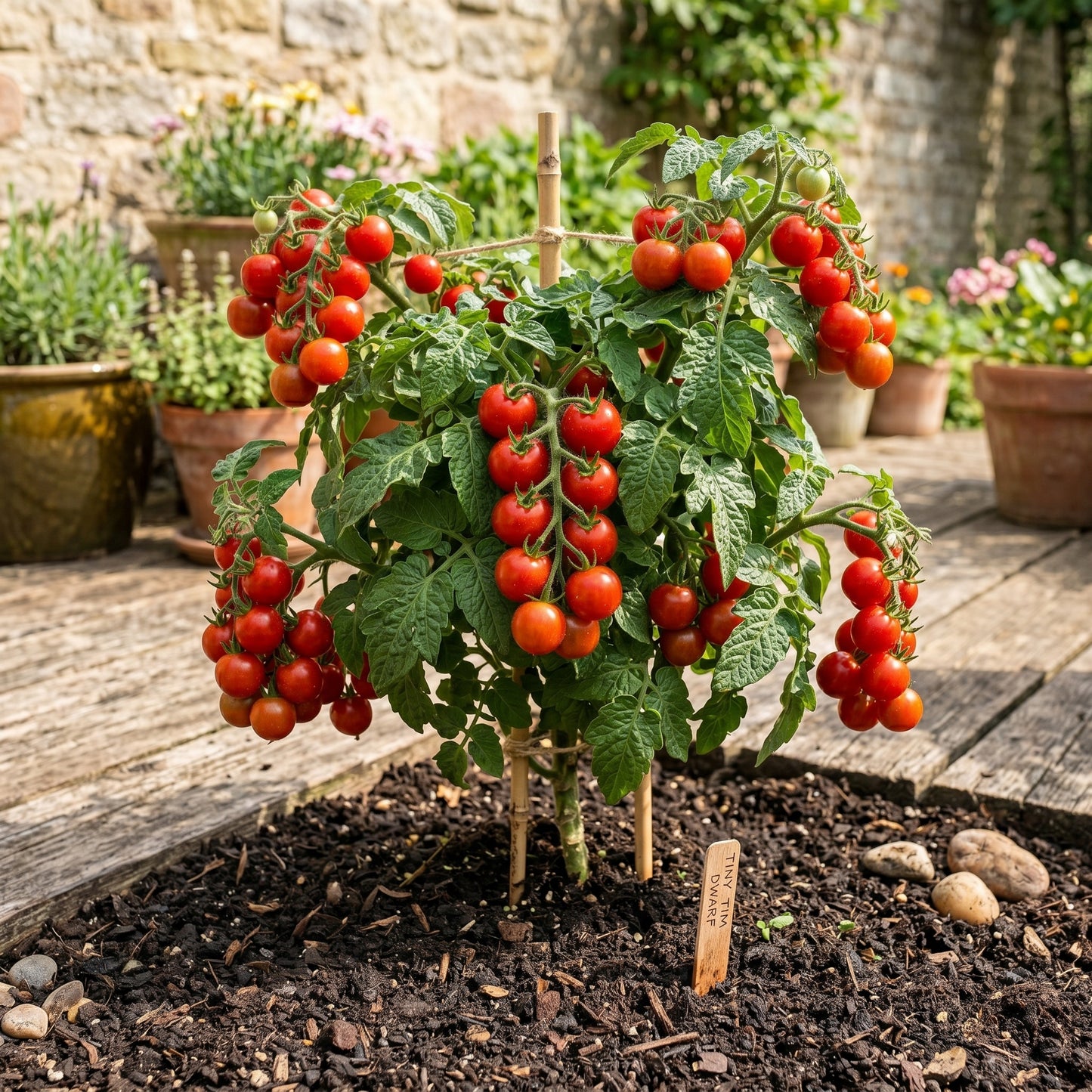 Tiny Tim Tomato Seeds – Dwarf Cherry Tomato Seeds for Home Garden