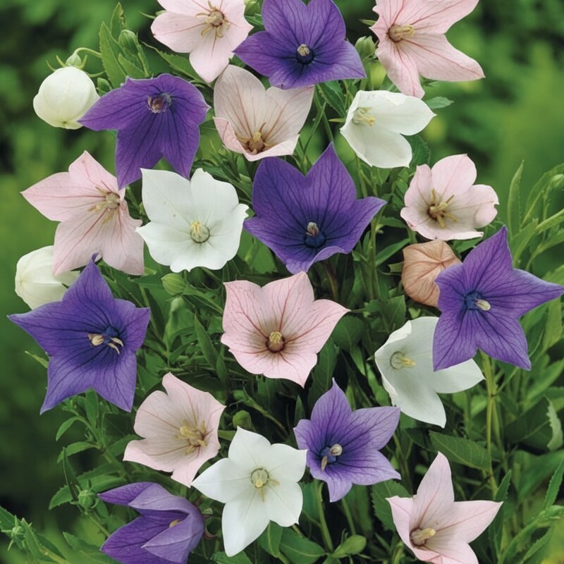 Platycodon Balloon Bellflower Seeds – Heirloom Perennial Flower Mix