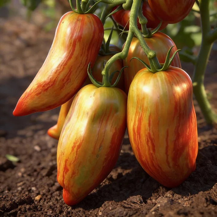 Striped Roman Tomato Seeds – Heirloom Tomato Seeds for Home Garden